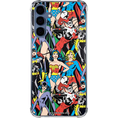 DC Comics Wonder Woman DC Bombshells Characters Pattern Galaxy A35 5G Clear Case